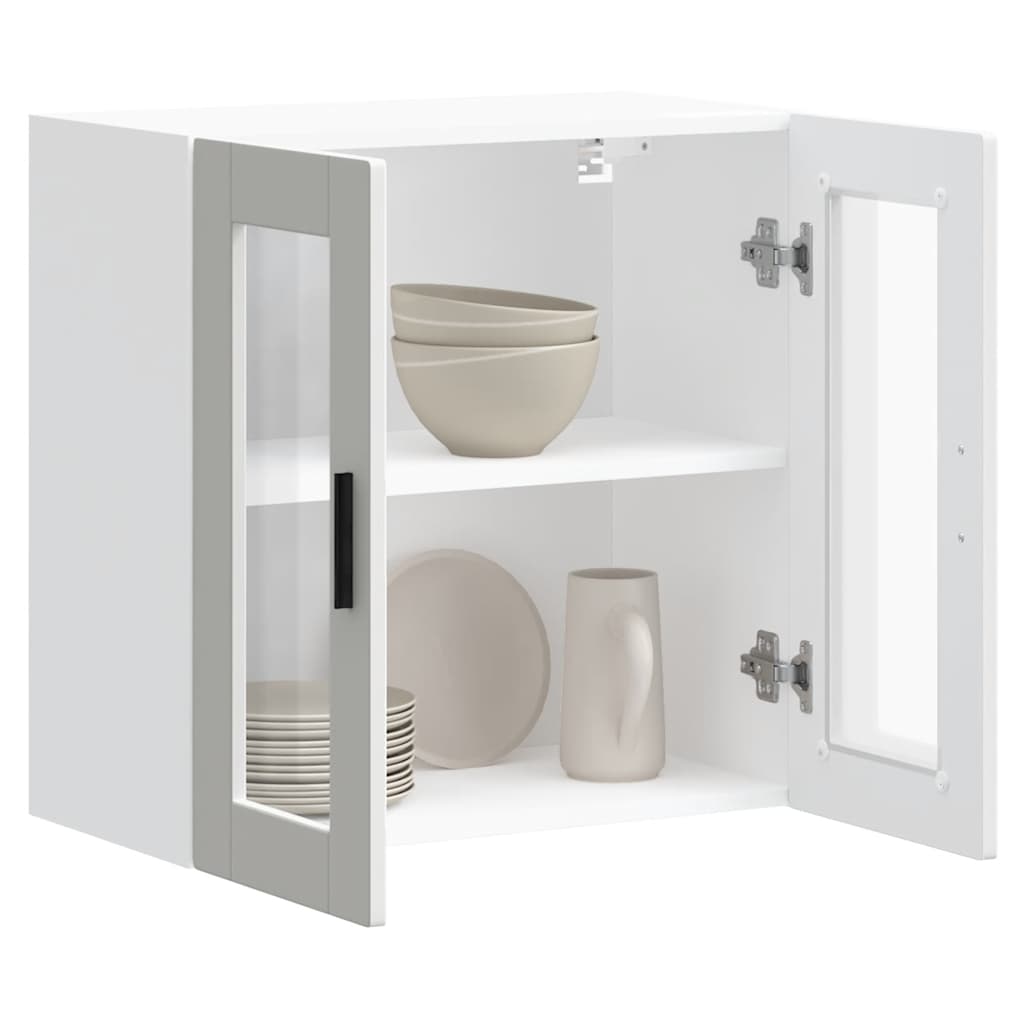 Pensile da Cucina con Porta in Vetro Porto Bianco - homemem39