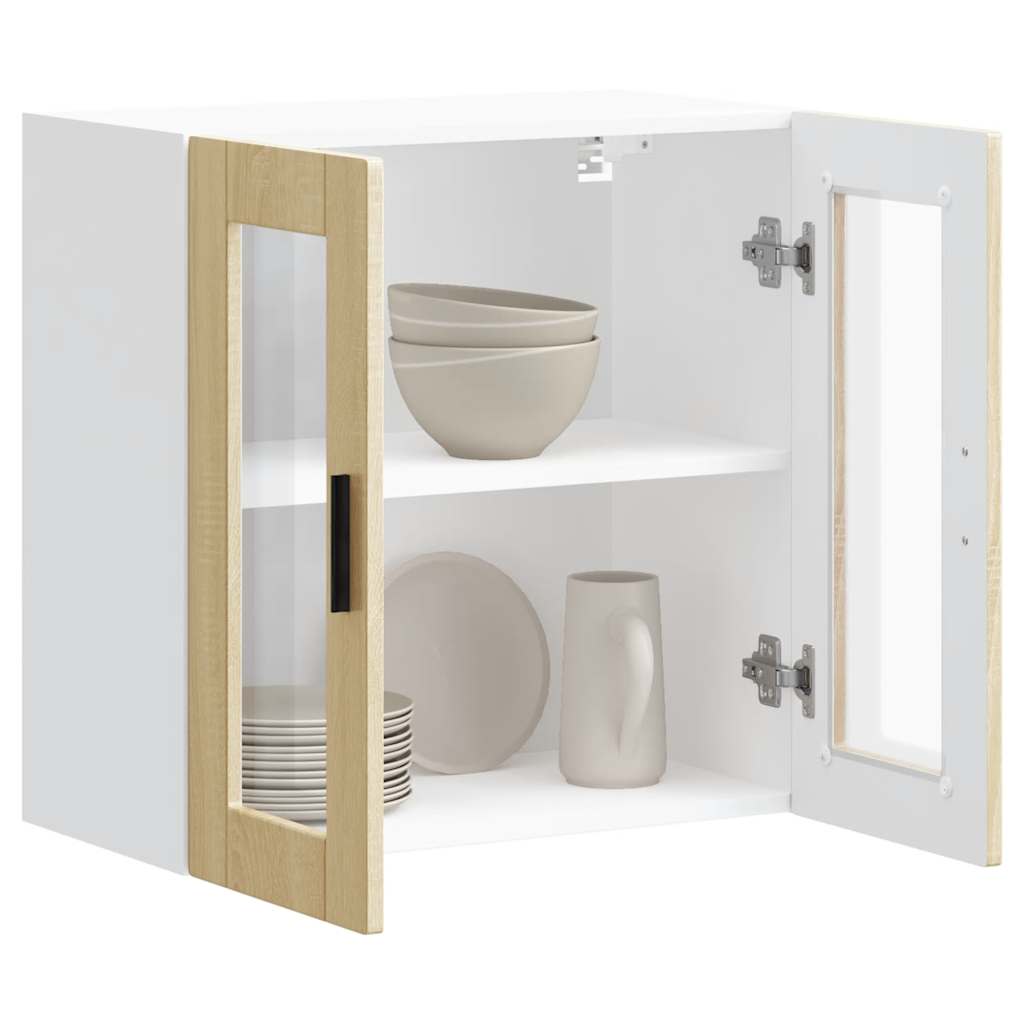 Pensile da Cucina con Porta in Vetro Porto Rovere Sonoma - homemem39
