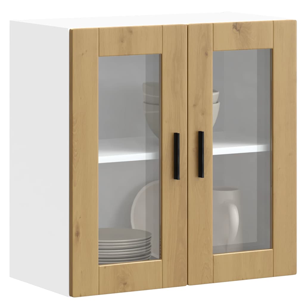 Pensile da Cucina con Porta in Vetro Porto Rovere Artigianale - homemem39