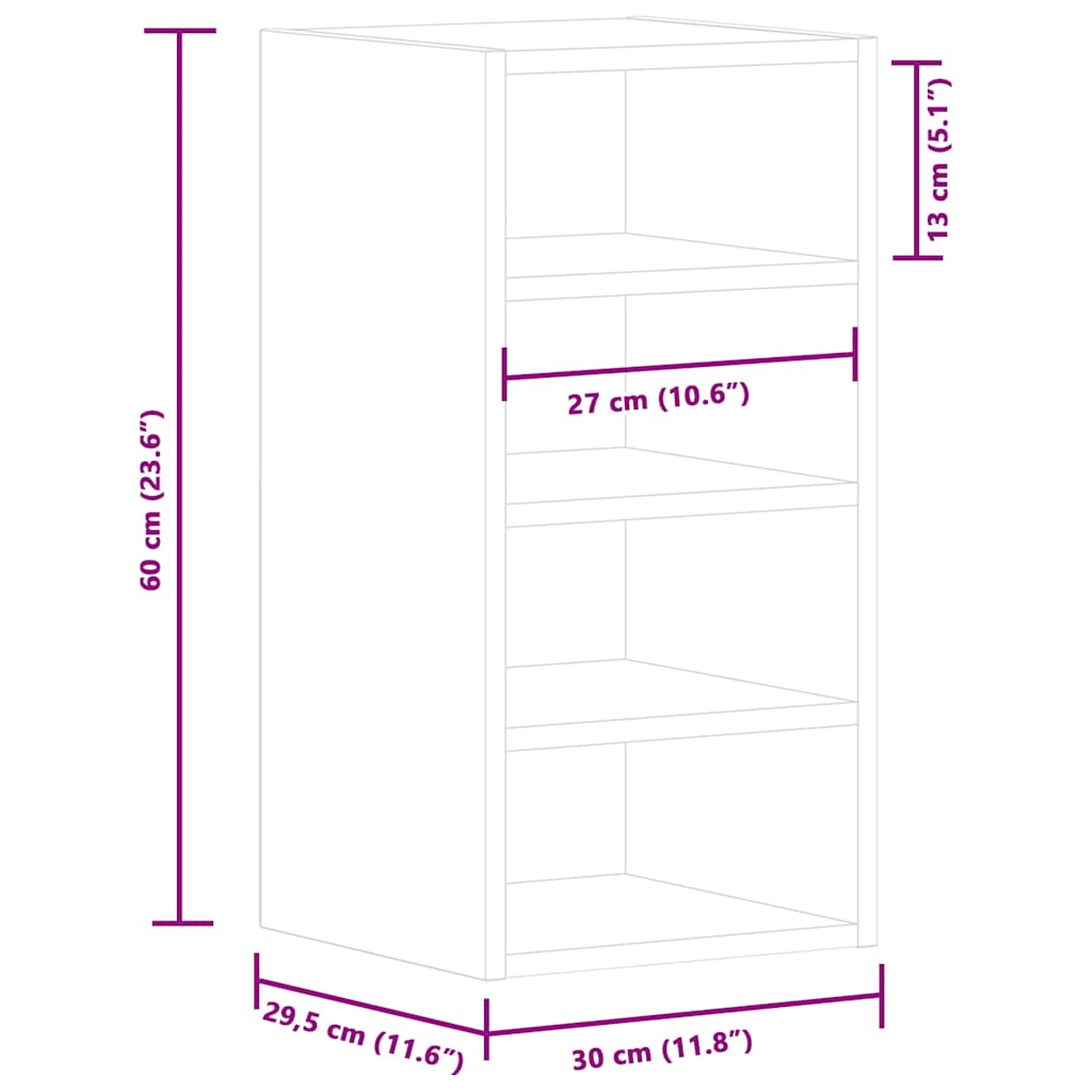 Mobile Pensile “Riga” Rovere Fumo 30x29,5x60 cm - homemem39