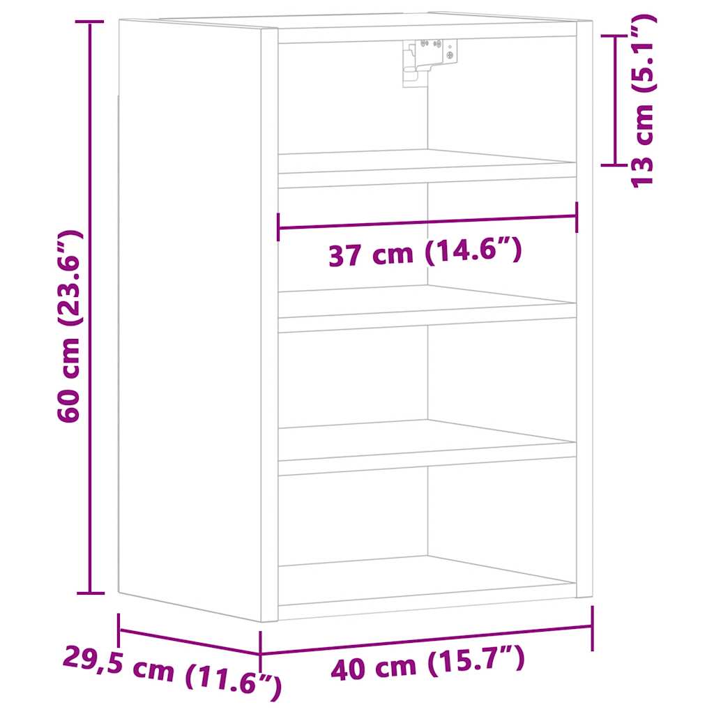Mobile Pensile “Riga” Grigio Sonoma 40x29,5x60 cm - homemem39
