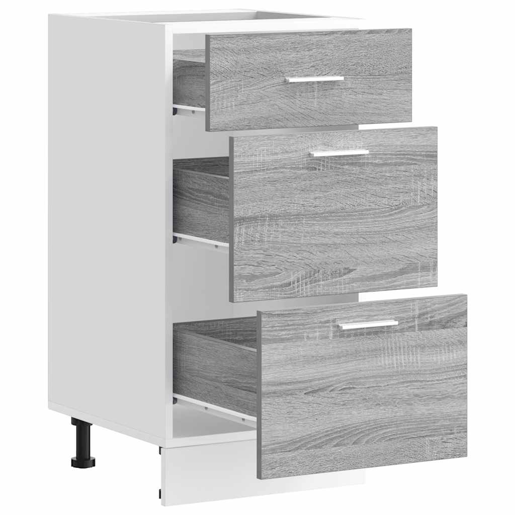 Armadio Inferiore “Lyon” Grigio Sonoma 40x46x81,5 cm - homemem39