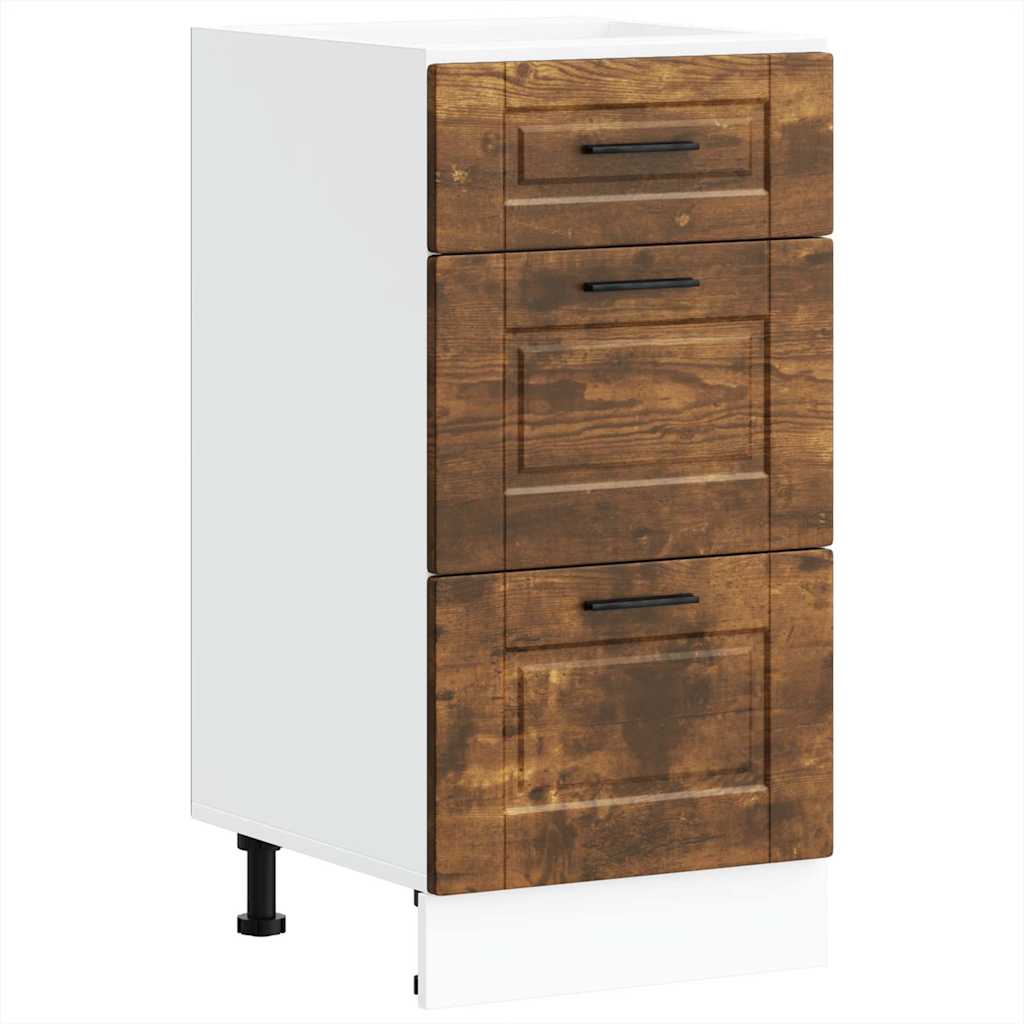 Base da Cucina Porto Rovere Fumo in Legno Multistrato - homemem39