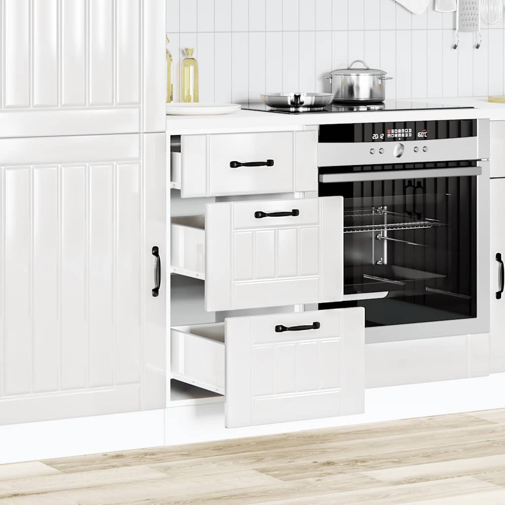 Base da Cucina Lucca Bianco Lucido in Legno Multistrato - homemem39