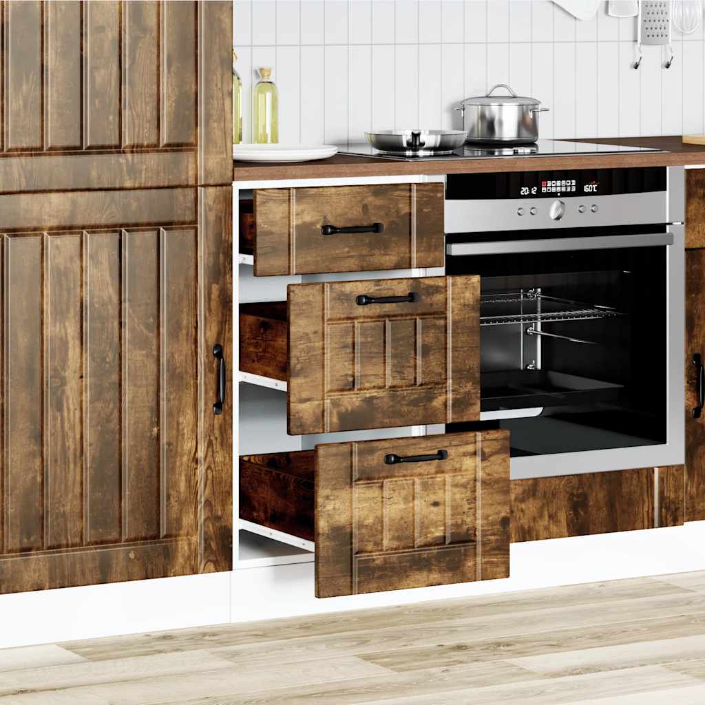 Base da Cucina Lucca Rovere Fumo in Legno Multistrato - homemem39