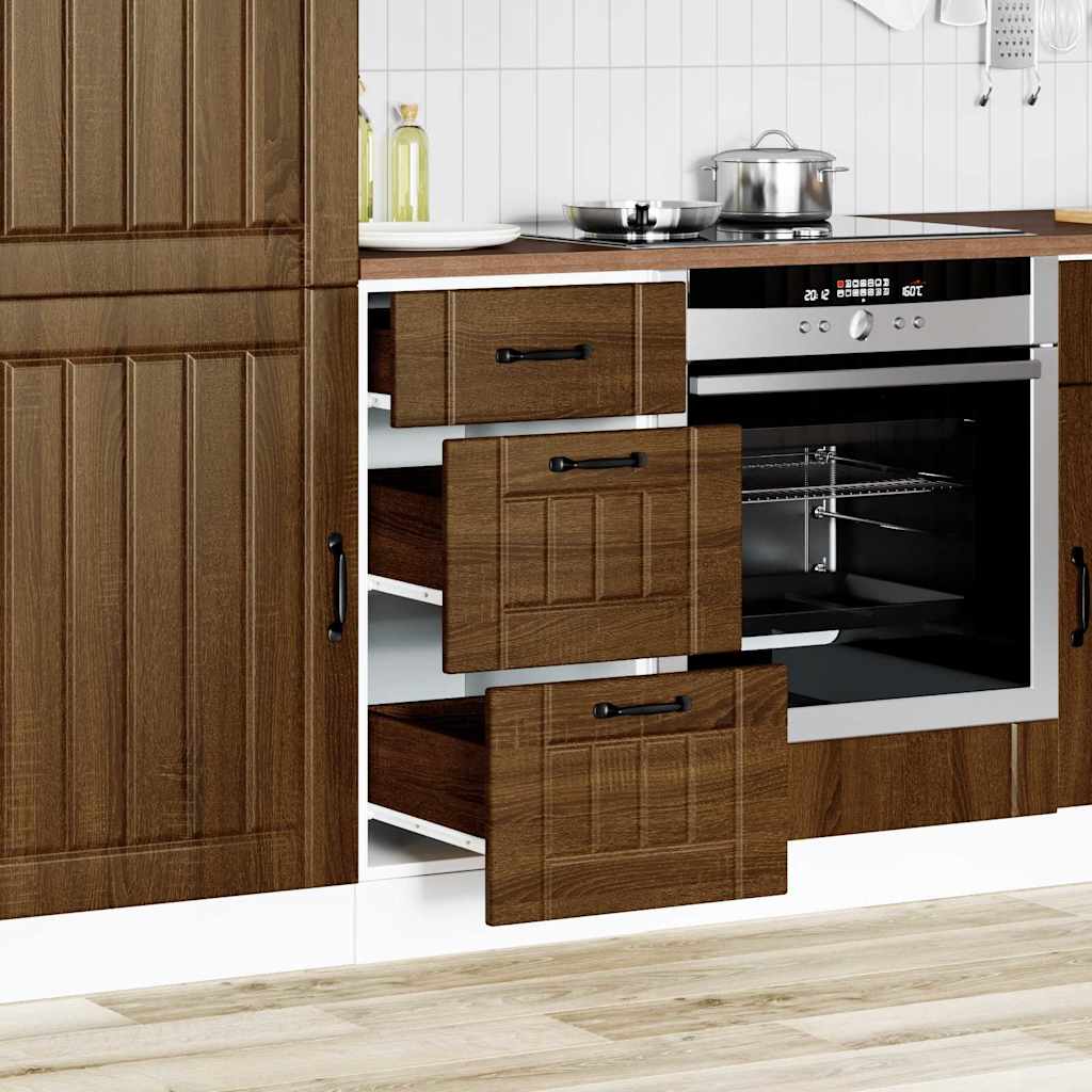 Base da Cucina Lucca Rovere Marrone in Legno Multistrato - homemem39