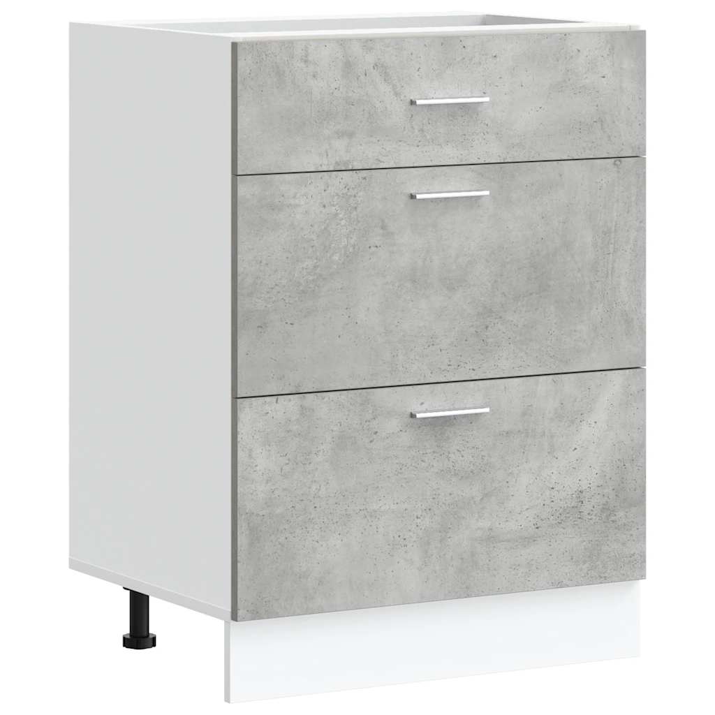 Base da Cucina “Lyon” Grigio Cemento in Legno Multistrato - homemem39