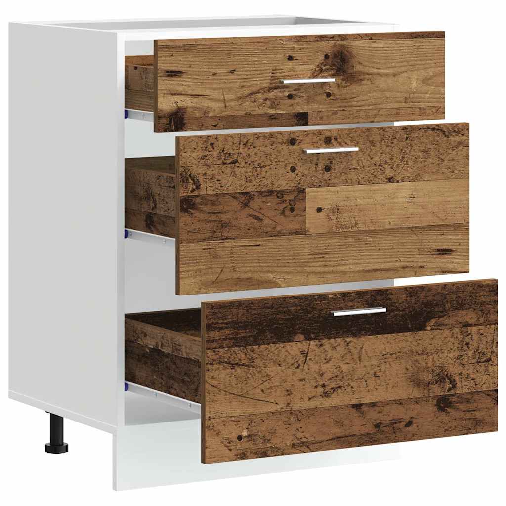 Base da Cucina “Lyon” Legno Vecchio in Legno Multistrato - homemem39
