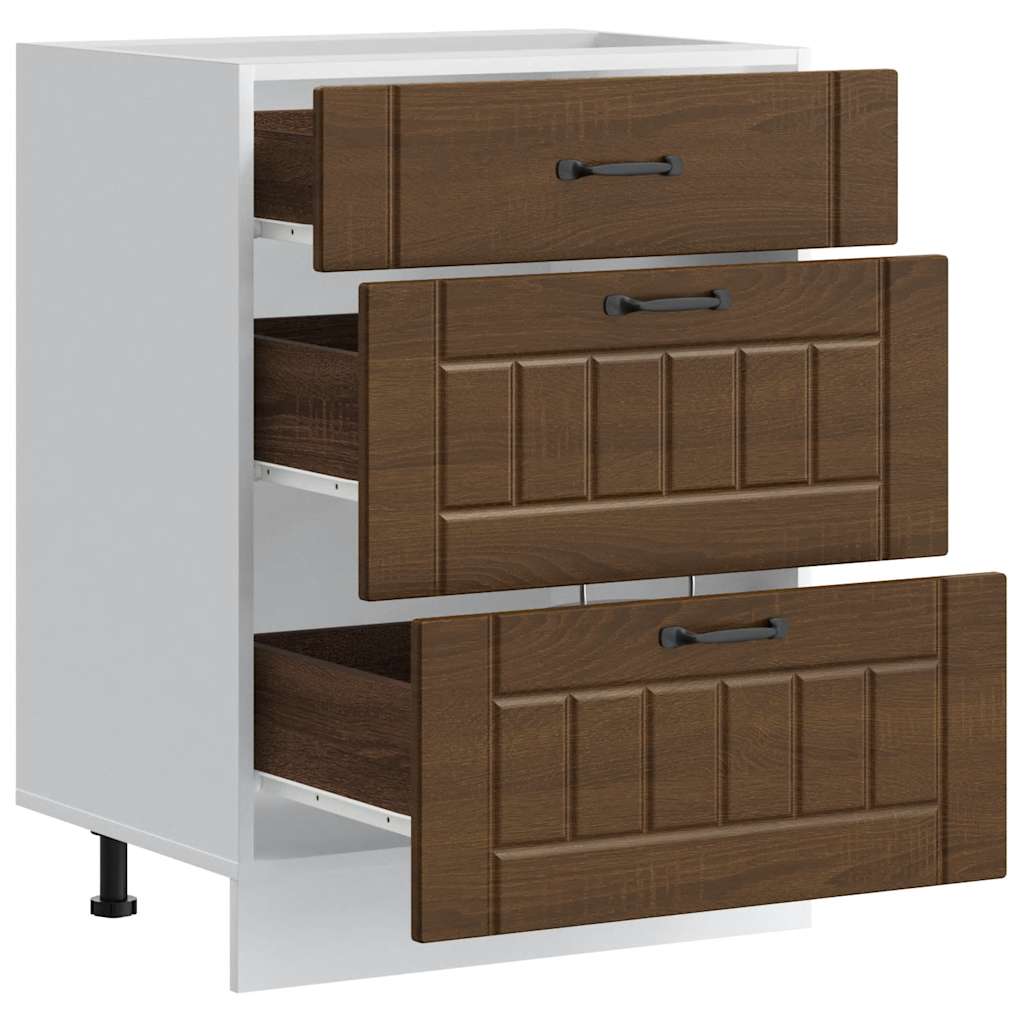Base da Cucina Lucca Rovere Marrone in Legno Multistrato - homemem39