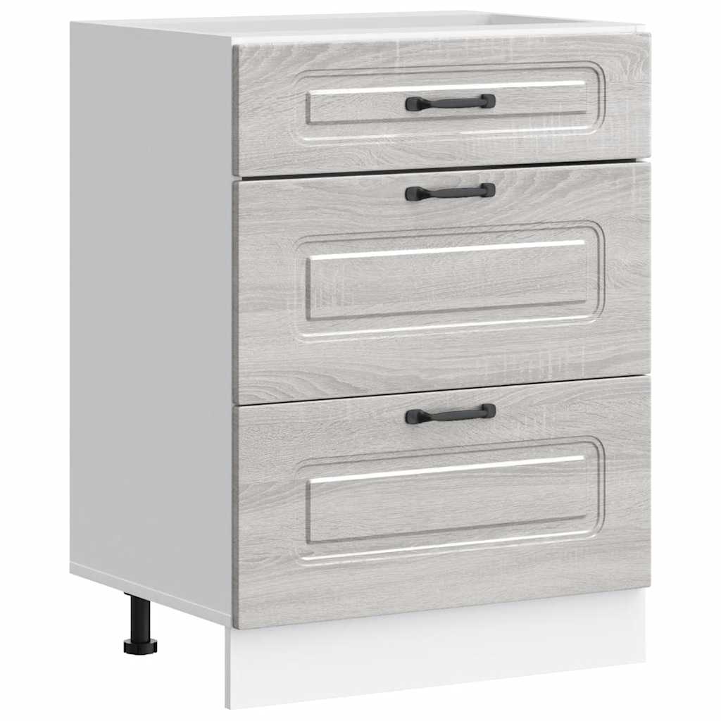 Base da Cucina Kalmar Grigio Sonoma in Legno Multistrato - homemem39