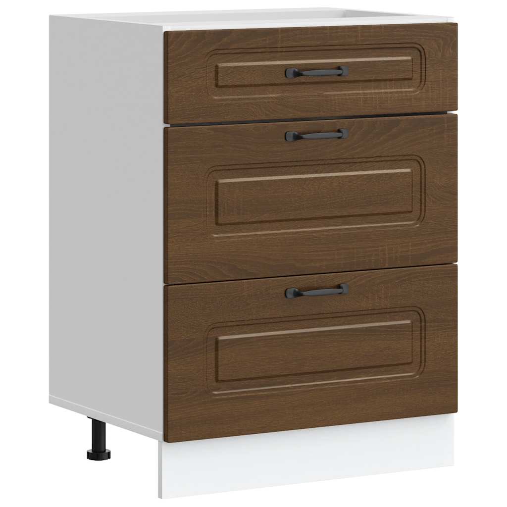 Base da Cucina Kalmar Rovere Marrone in Legno Multistrato - homemem39