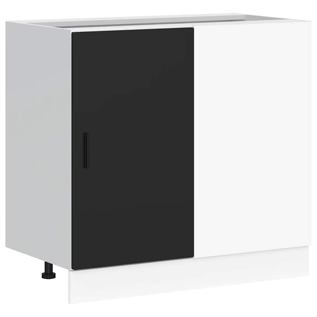 Mobile base da cucina “Lyon” Nero in Legno Multistrato - homemem39