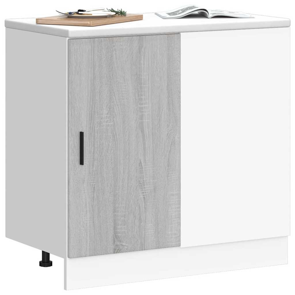 Mobile base da cucina “Lyon” Grigio Sonoma in Legno Multistrato - homemem39