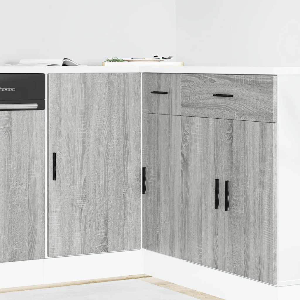 Mobile base da cucina “Lyon” Grigio Sonoma in Legno Multistrato - homemem39