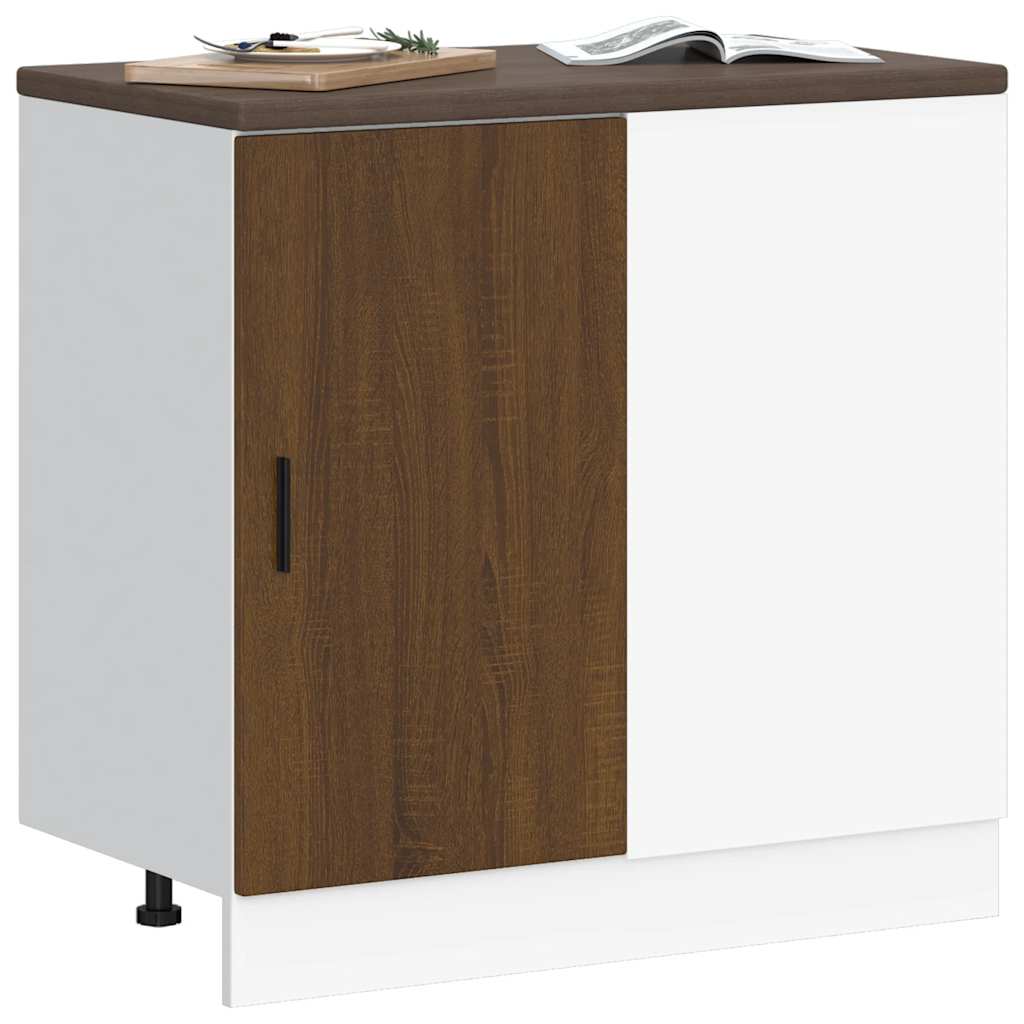 Mobile base da cucina “Lyon” Rovere Marrone in Legno Multistrato - homemem39