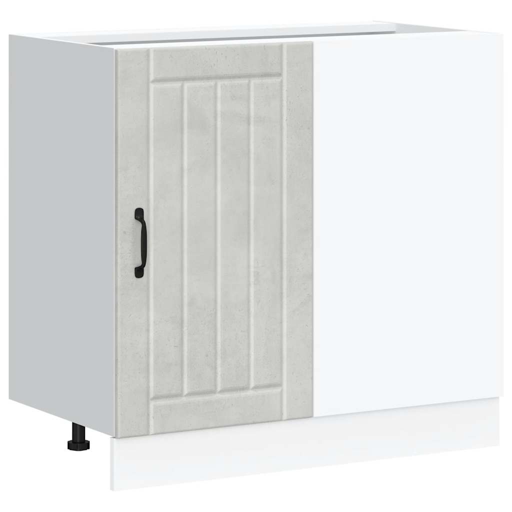 Mobile base da cucina Lucca Grigio Cemento in Legno Multistrato - homemem39