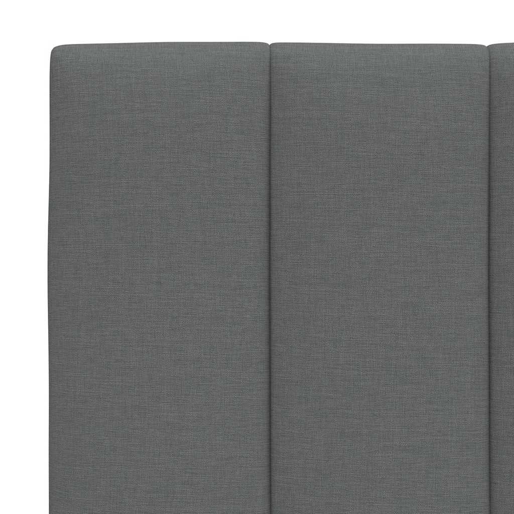 Letto con Materasso Hanko Grigio Scuro 90x190 cm in Tessuto | homemem39