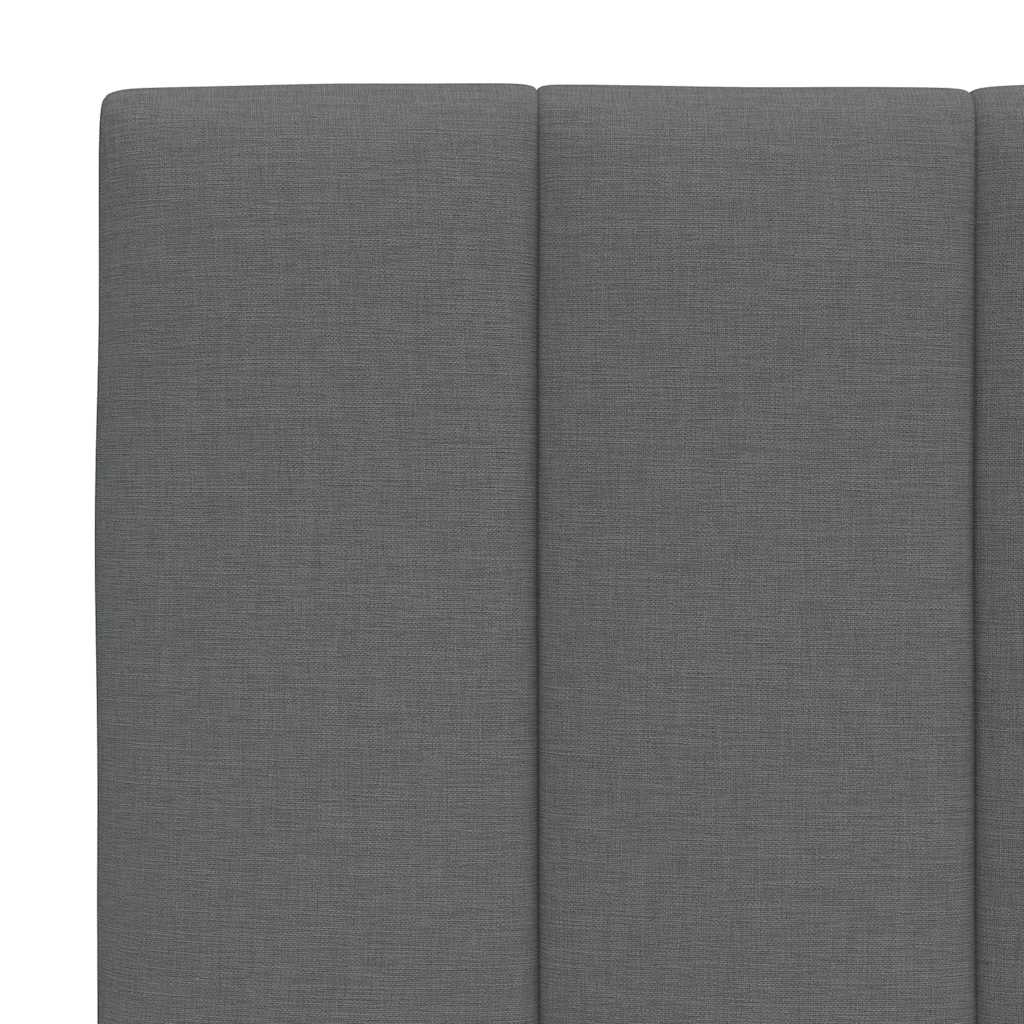Letto con Materasso Hanko Grigio Scuro 90x200 cm in Tessuto | homemem39