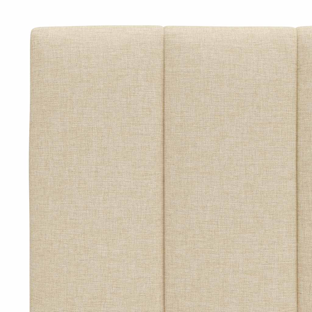 Letto con Materasso Hanko Crema 160x200 cm in Tessuto | homemem39