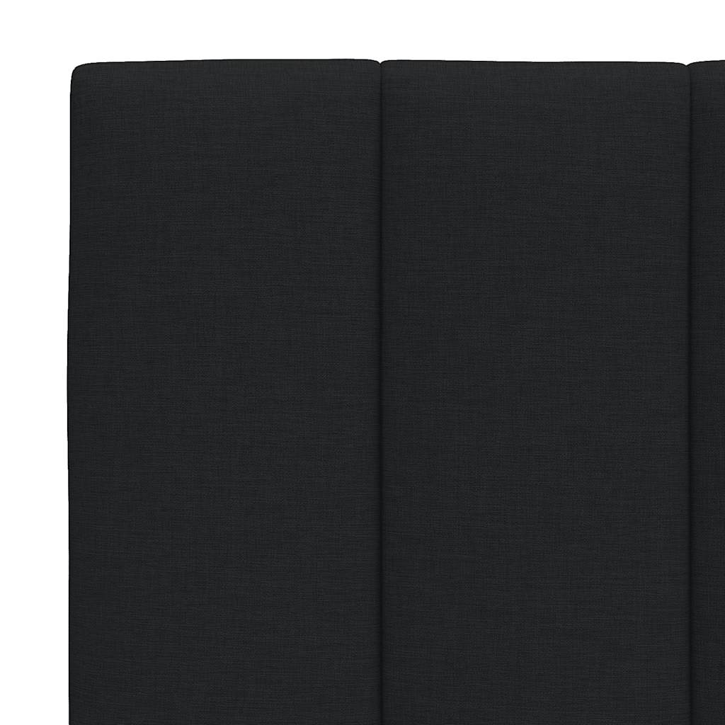 Letto con Materasso Hanko Nero 180x200 cm in Tessuto | homemem39