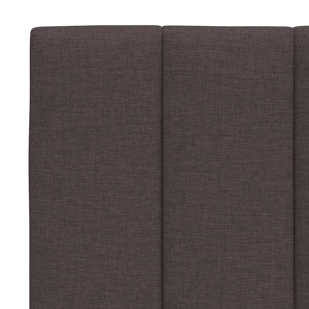 Letto con Materasso Hanko Marrone Scuro 180x200cm Tessuto | homemem39