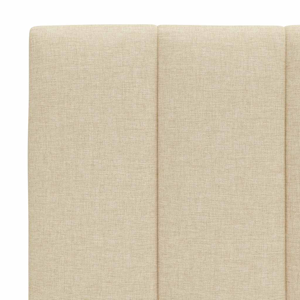 Letto con Materasso Hanko Crema 200x200 cm in Tessuto | homemem39