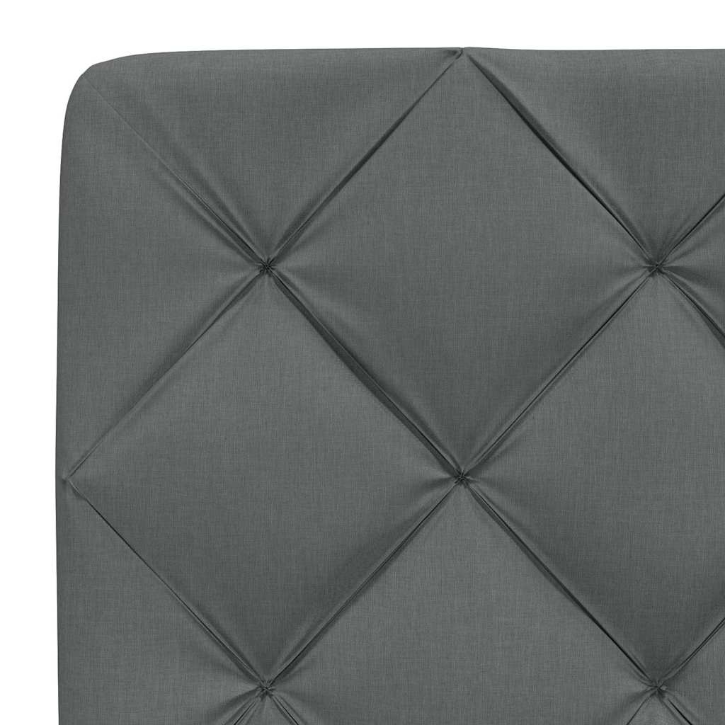 Giroletto con LED senza Materasso Grigio Scuro 90x190cm Tessuto | homemem39