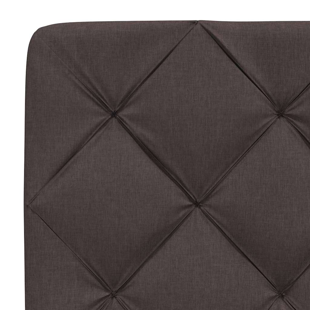 Letto con Materasso Marrone Scuro 140x190cm Tessuto | homemem39