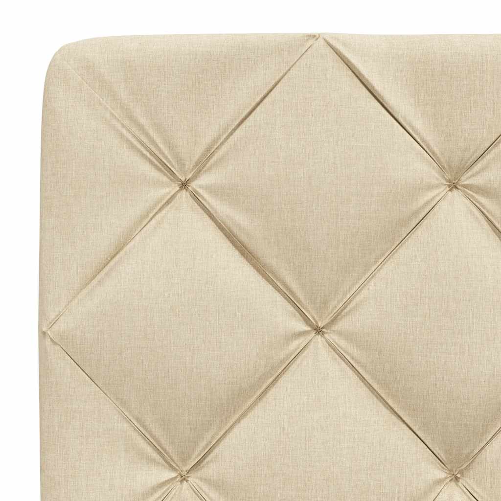 Letto con Materasso Crema 140x19 cm in Tessuto | homemem39