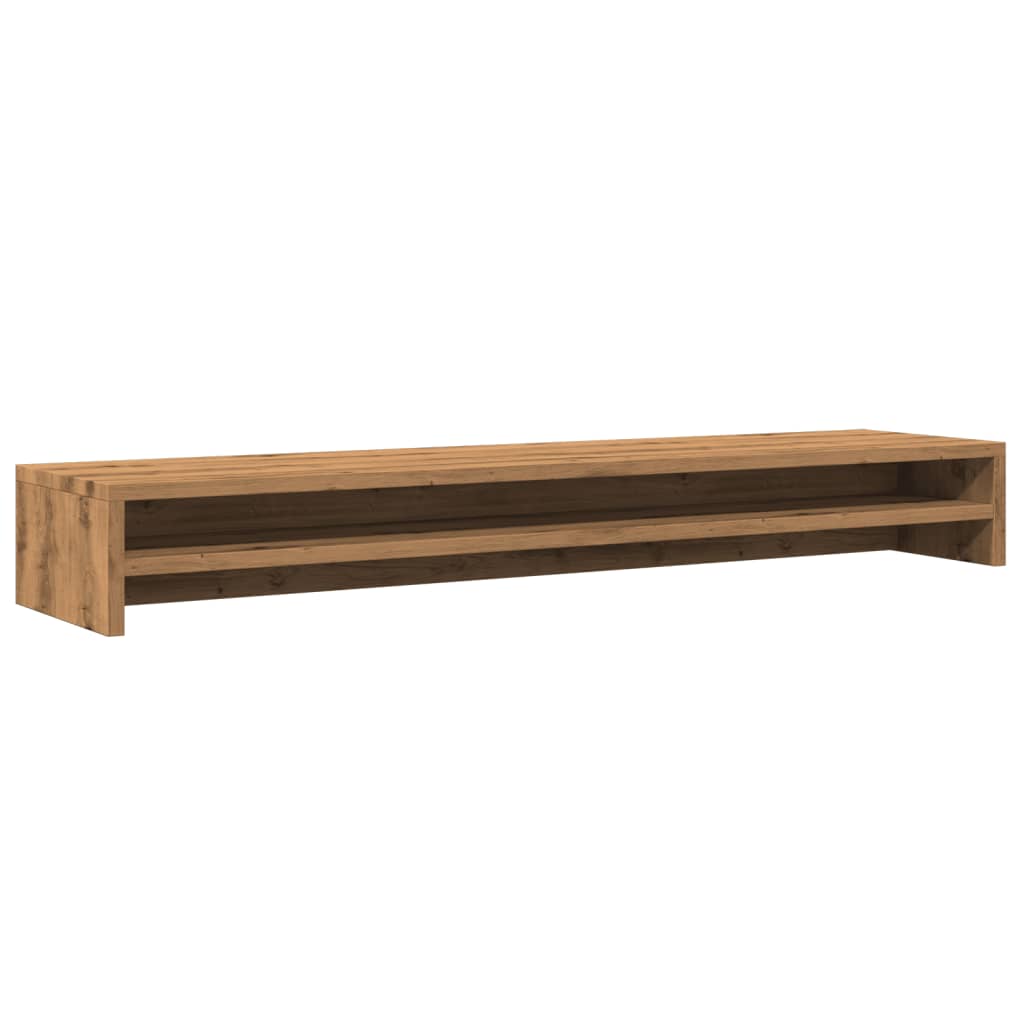 Supporto Monitor Rovere Artigianale 100x24x13 cm Multistrato - homemem39