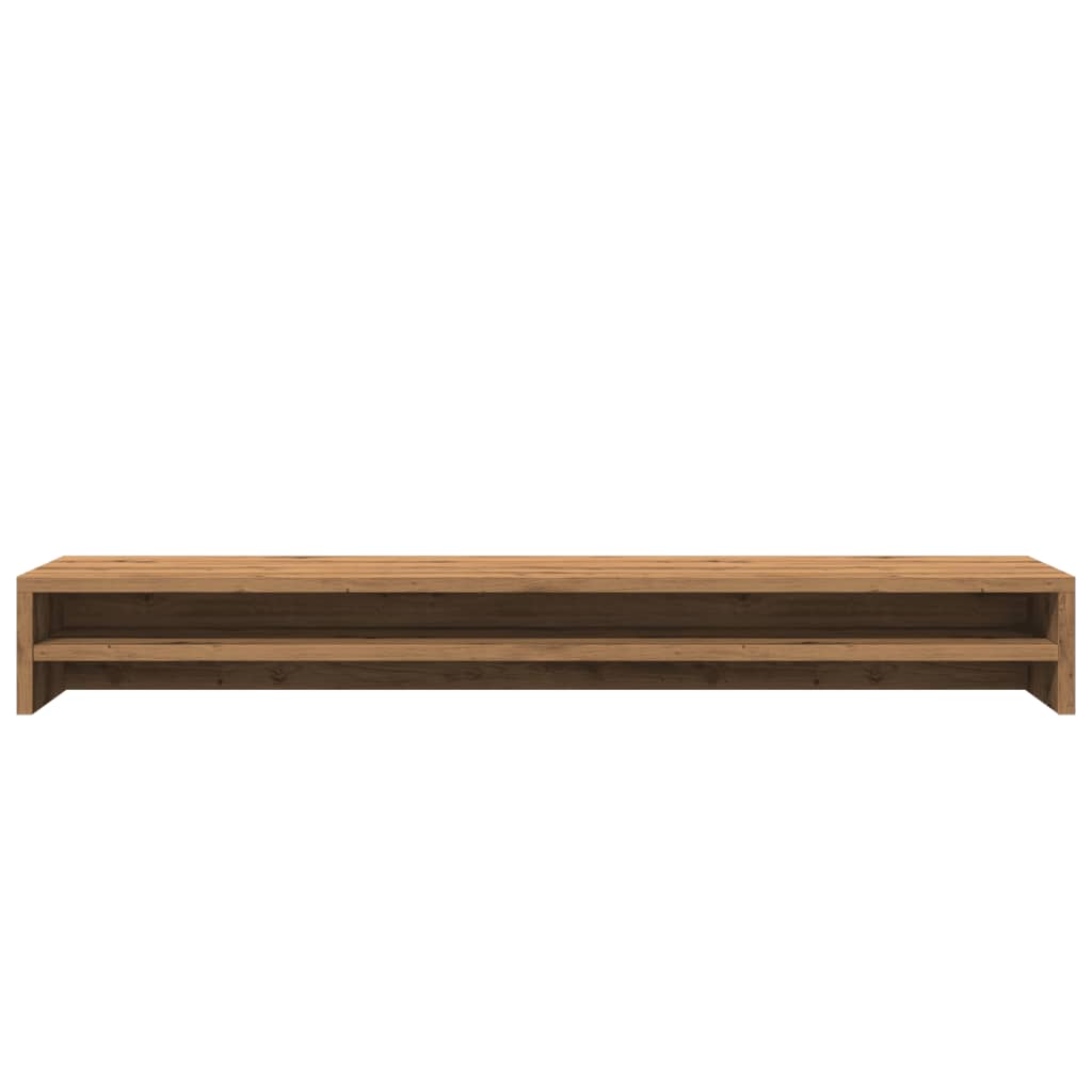 Supporto Monitor Rovere Artigianale 100x24x13 cm Multistrato - homemem39