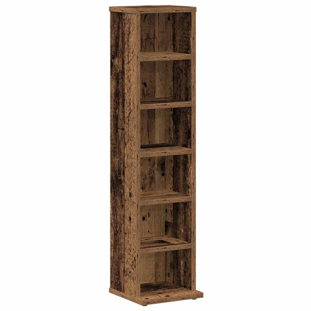 Mobile Porta CD Legno Vecchio 21x20x88 cm in Legno Multistrato - homemem39