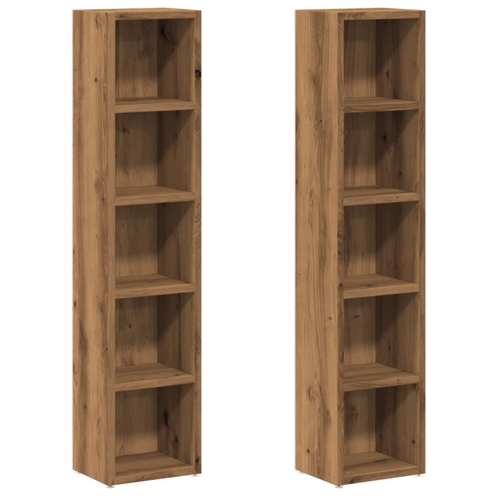 Mobili Porta CD 2pz Rovere Artigianale 21x16x93,5 in Truciolato - homemem39