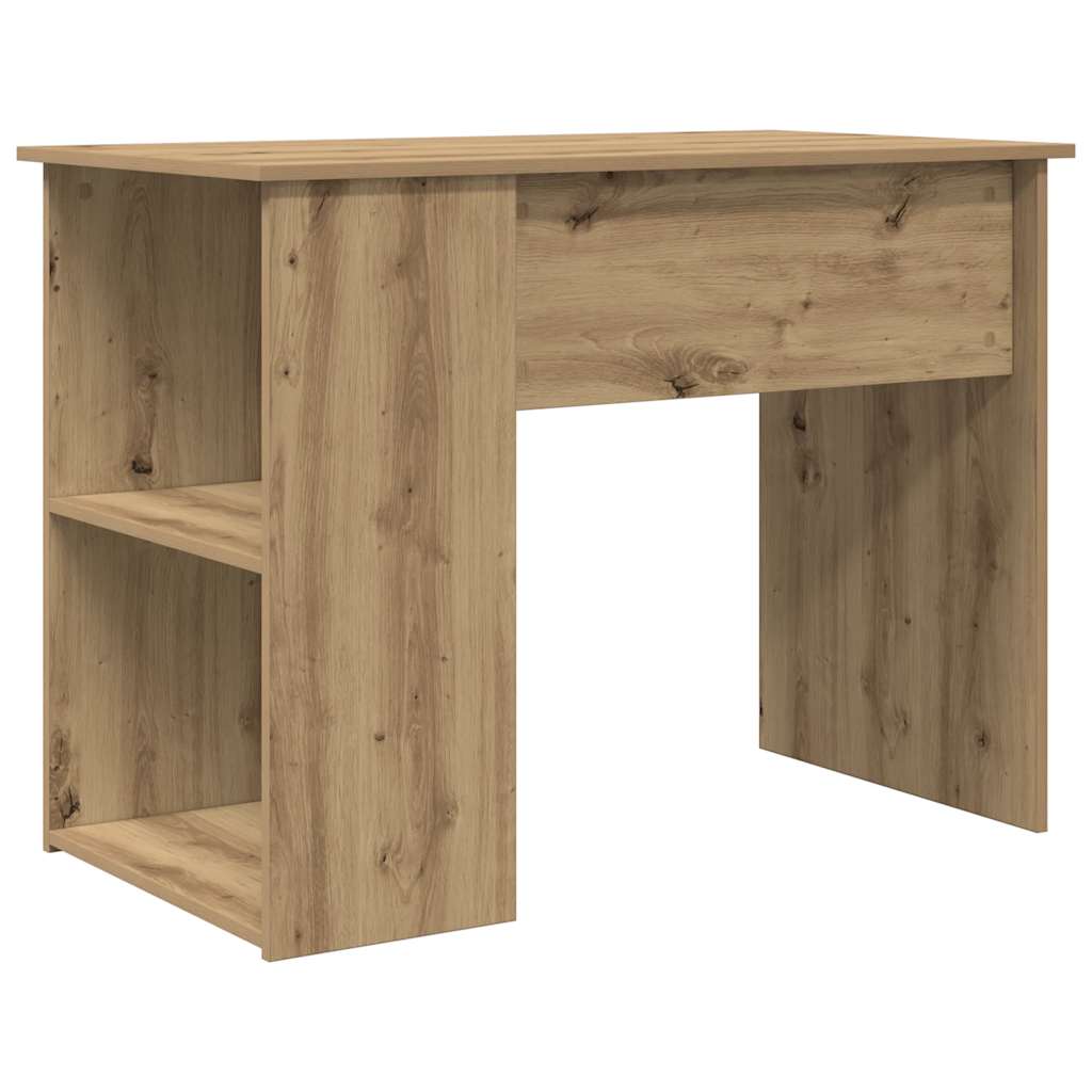 Scrivania Rovere Artigianale 100x55x75 cm in Legno Multistrato - homemem39