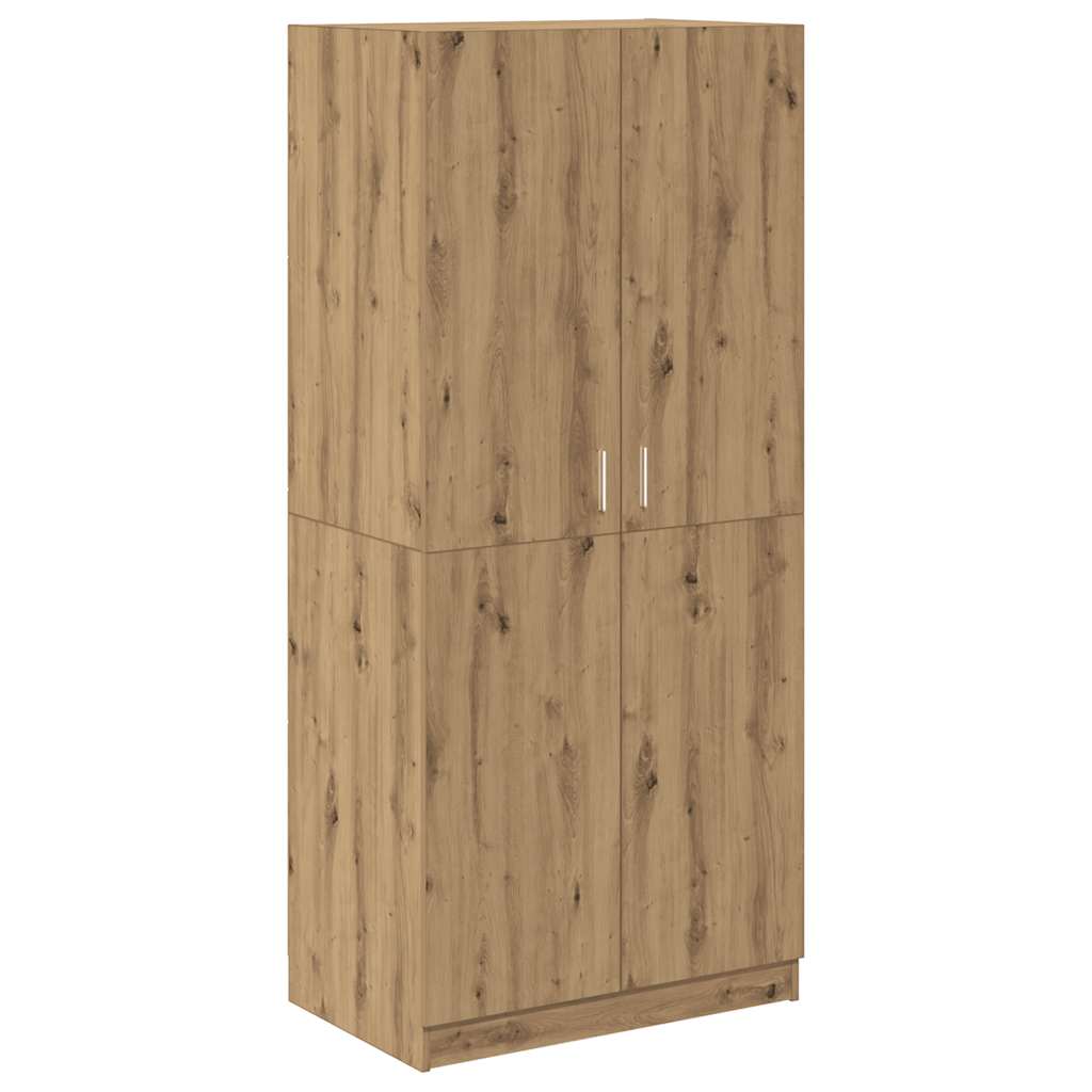 Armadio Rovere Artigianale 80x52x180 cm in Legno Multistrato - homemem39