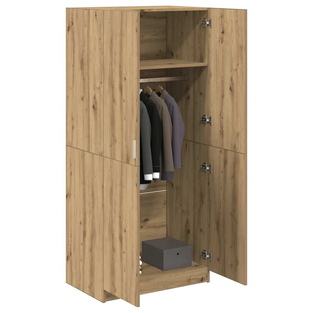 Armadio Rovere Artigianale 80x52x180 cm in Legno Multistrato - homemem39