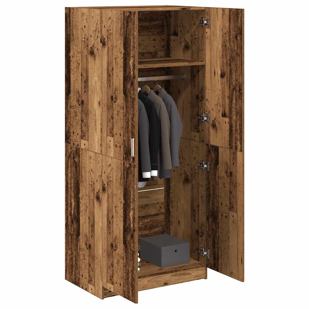 Armadio Legno Antico 90x52x200 cm in Truciolato - homemem39