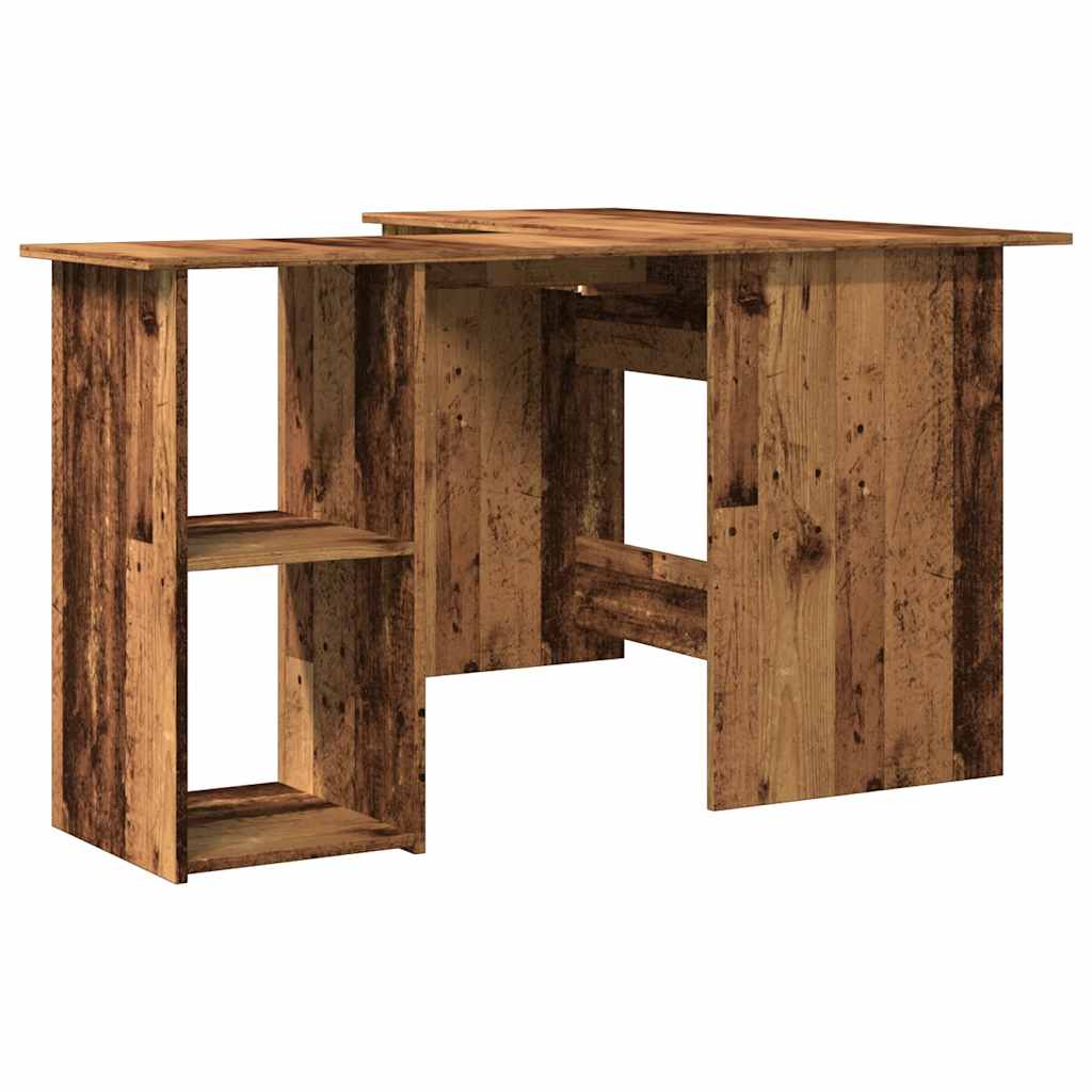 Scrivania Angolare Legno Antico 120x140x75 cm Legno Multistrato - homemem39