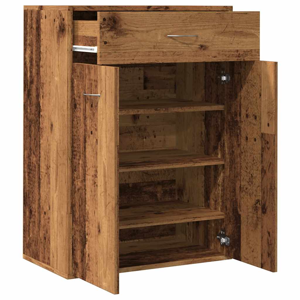 Scarpiera Legno Antico 60x35x84 cm in Legno Multistrato - homemem39