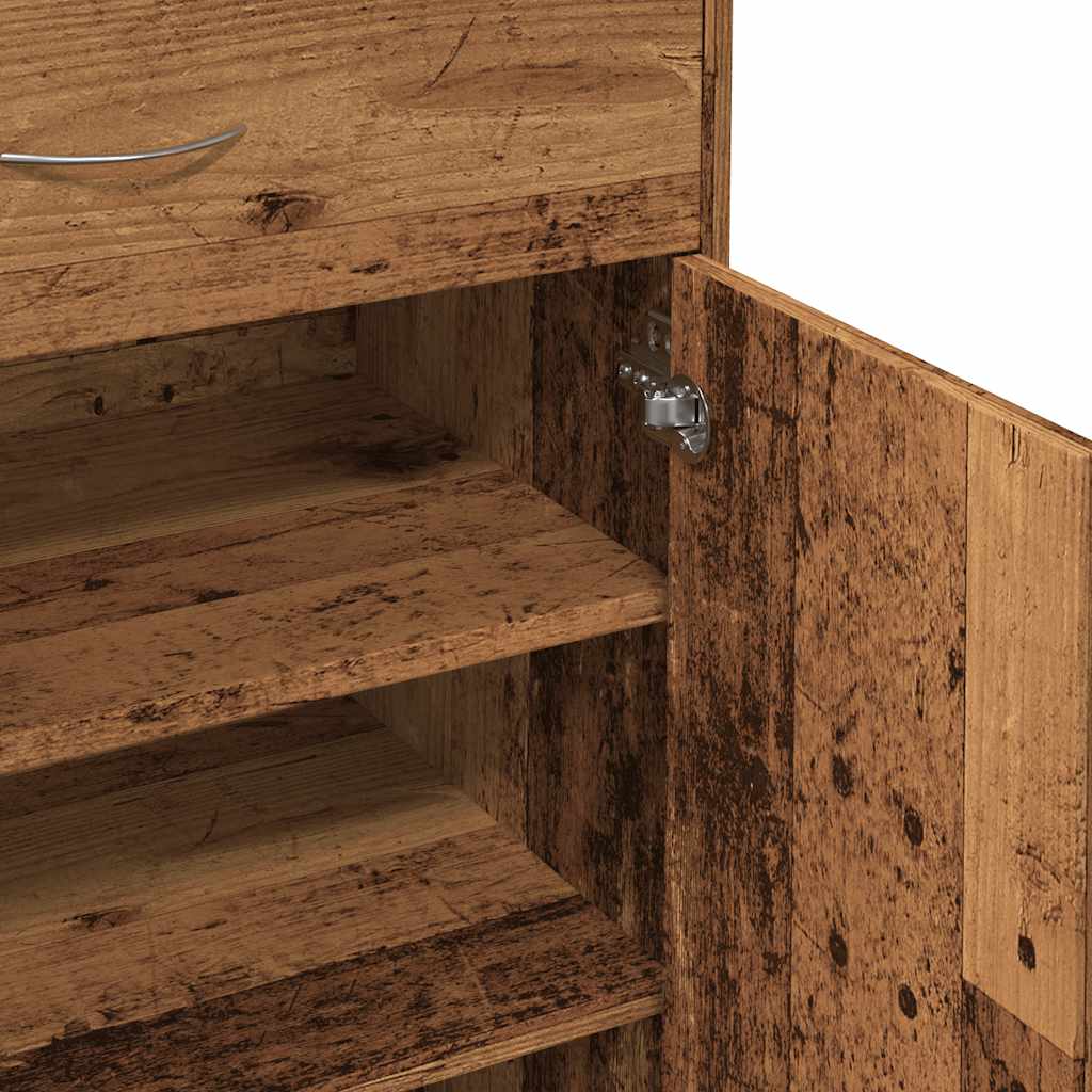 Scarpiera Legno Antico 60x35x84 cm in Legno Multistrato - homemem39