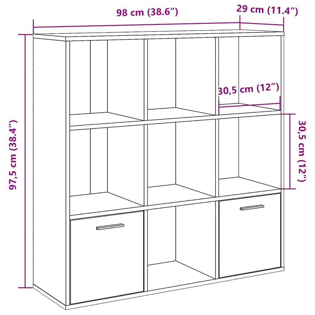 Libreria Rovere Artigianale 98x29x97,5 cm Legno Multistrato | homemem39