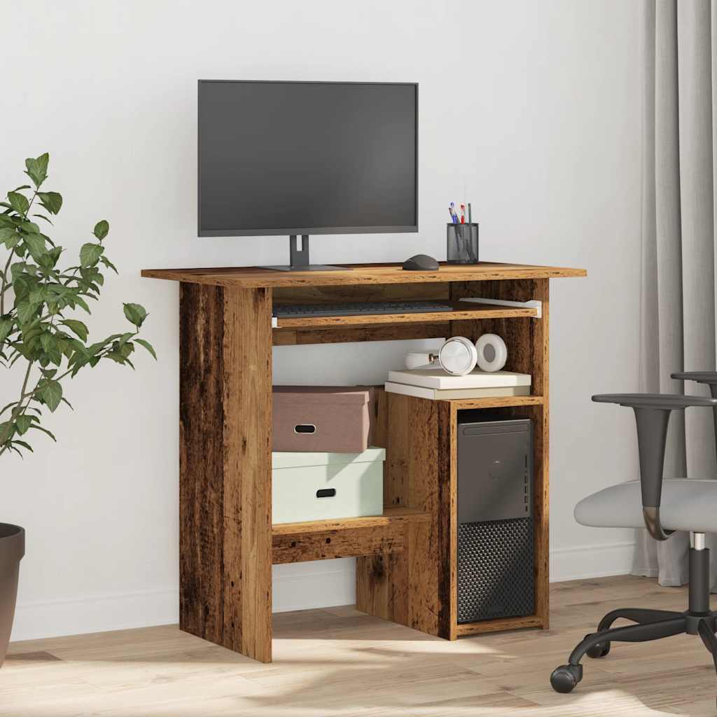 Scrivania Legno Antico 80x45x74 cm in Legno Multistrato - homemem39