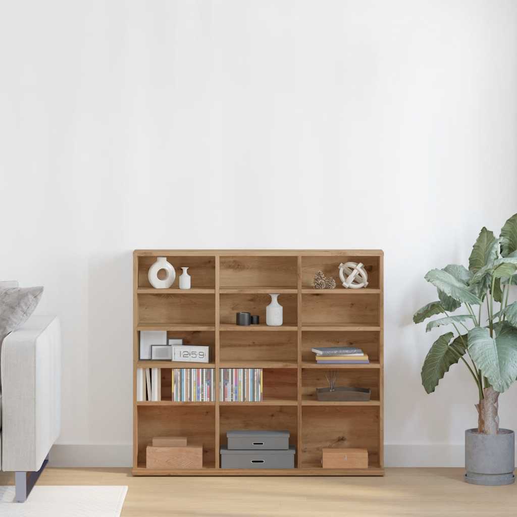 Mobile Porta CD Artigianale 100x23x89,5 cm Legno Multistrato - homemem39