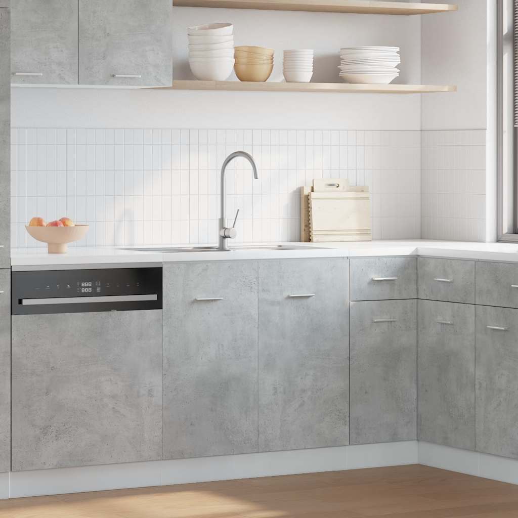 Armadio per Lavabo “Lyon” Grigio Cemento 80x46x81,5 cm in - homemem39