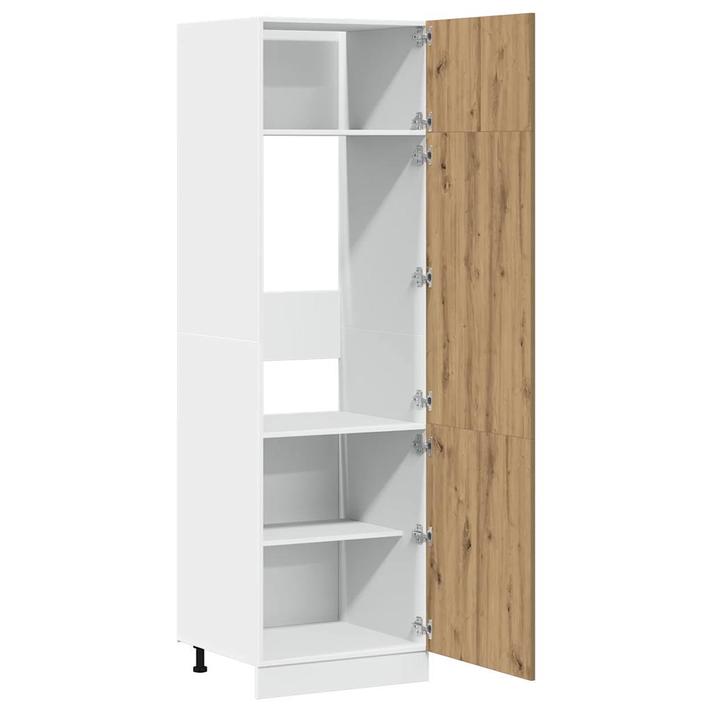 Mobile per Frigo “Lyon” Rovere Artigianale 60x57x207 cm - homemem39