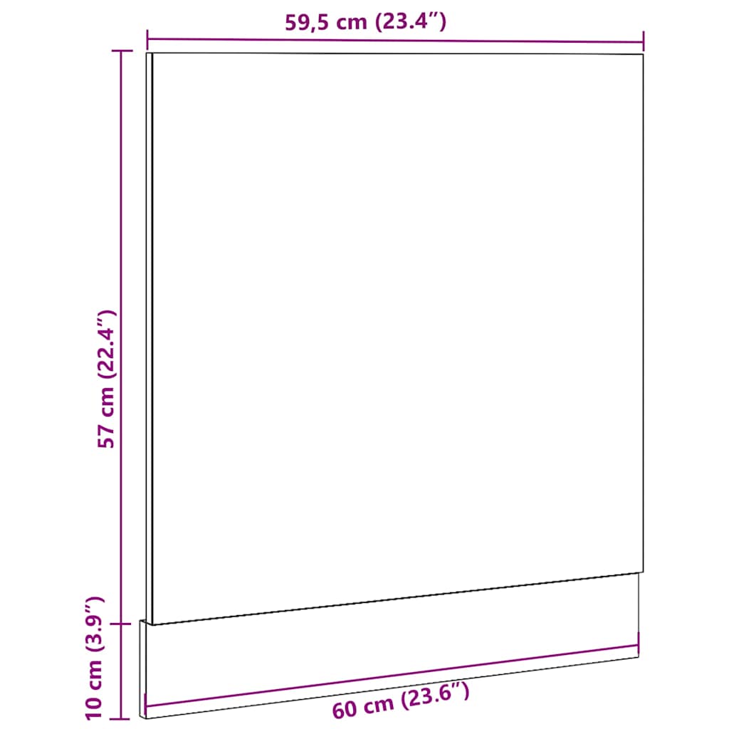 Pannello Lavastoviglie “Lyon” Artigianale 60x3x67 cm | homemem39