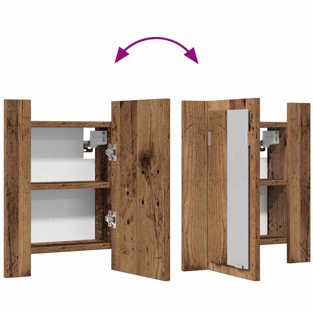 Mobile da Bagno Legno Antico 40x12x45cm in Legno Multistrato