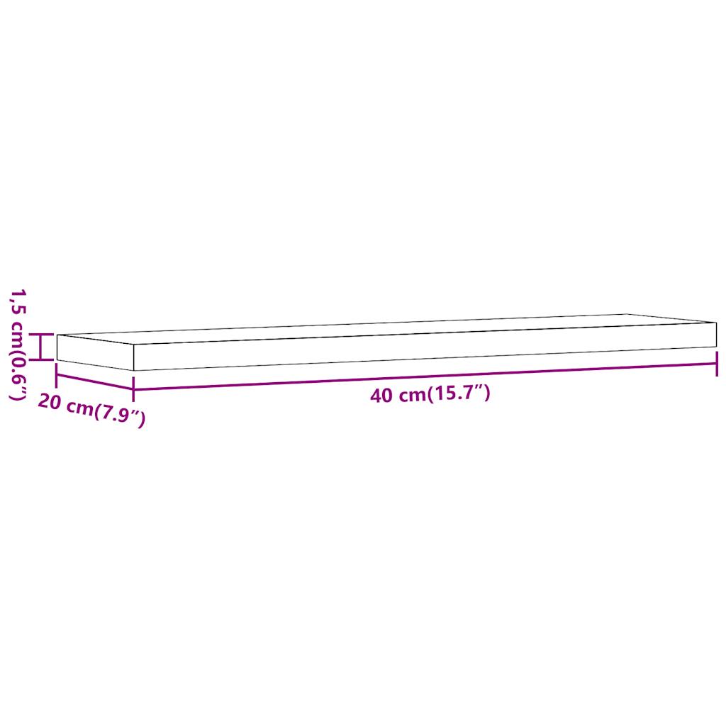 Mensole a Parete 4 pz Legno Antico 40x20x1,5 cm in Truciolato - homemem39