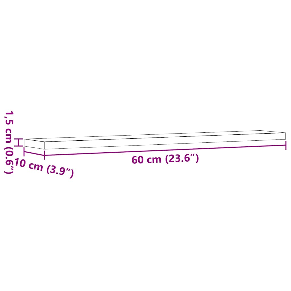 Ripiani per Libreria 4 pz Rovere Sonoma 60x10x1,5 cm Truciolato