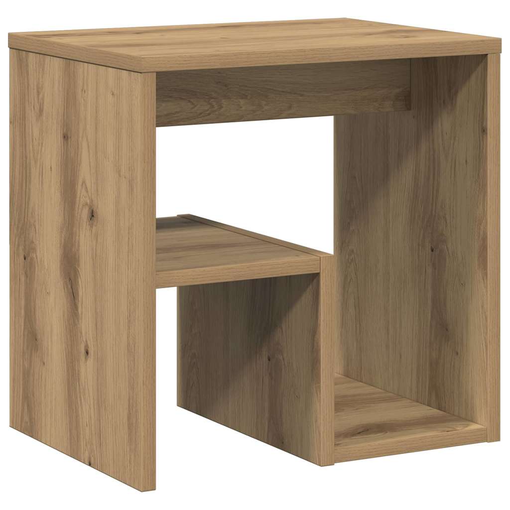 Comodini 2pz Rovere Artigianale 40x30x40 cm in Truciolato